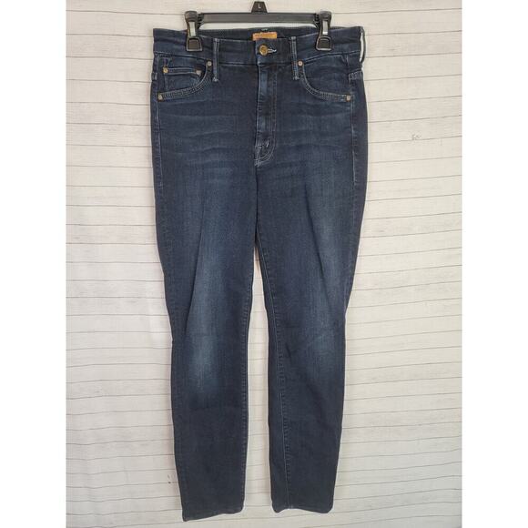 MOTHER DESTRUCTED HIGH WAISTED LOOKER IN COFFEE, TEA OR ME, SZ 26 - Picture 1 of 16